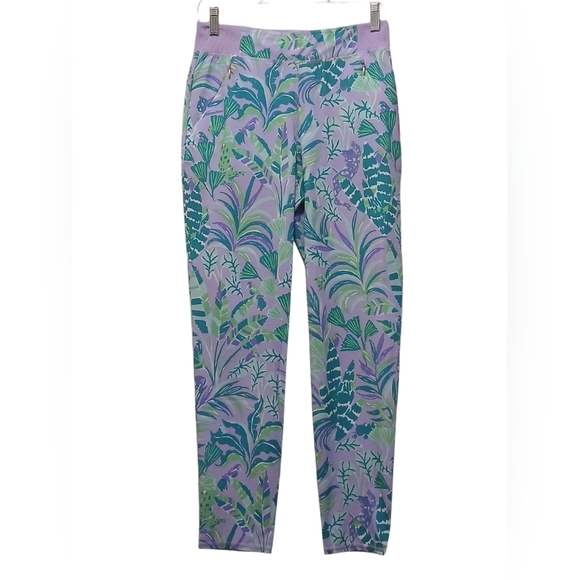 Lilly Pulitzer - NWT, Purple Iris Print Leggings, UPF 50+ Wicking,... - Picture 2 of 10